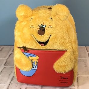 Winnie the Pooh fleece backpack Disney Loungefly NEW